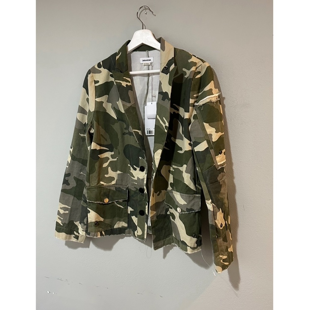 Zadig & Voltaire Green and Black Utility Jacket - Picture 2 of 9